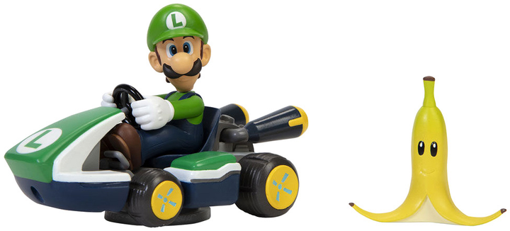 Samochód wyścigowy Jakks Pacific Mario Kart Spinout Luigi Kart z figurką 6.5 cm (0192995408753) - obraz 2