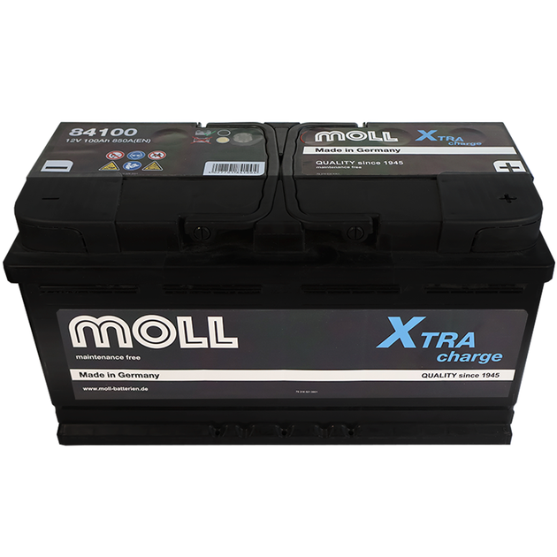 Автомобильный аккумулятор MOLL X-Tra Charge 100Ah 900A R+ 84100 - изображение 2