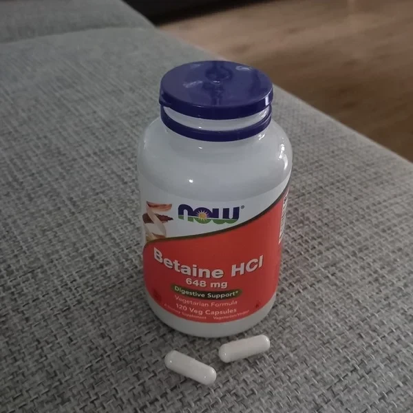 Бетаин гидрохлорид NOW Betaine HCL 648mg 120caps натуральная добавка - изображение 2