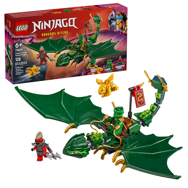 Zestaw klocków LEGO Ninjago Zielony leśny smok Lloyda 128 elementów (71829) - obraz 2