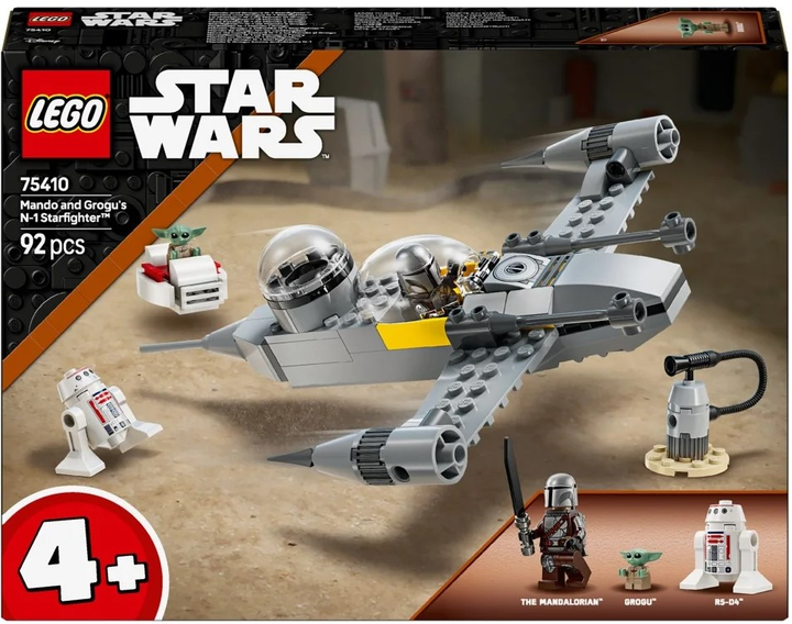 Zestaw klocków LEGO Star Wars Myśliwiec N-1 Mando i Grogu 92 elementy (75410) - obraz 1