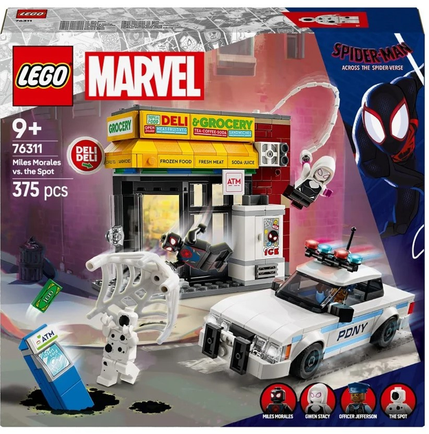 Zestaw klocków LEGO Super Heroes Marvel Multiwersum: Miles Morales kontra Spot 375 elementów (76311) - obraz 1