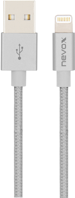 Kabel Nevox Lightning - USB-A 1M Grey (4250686405286) - obraz 1