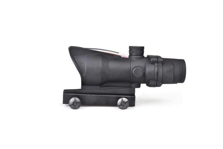 Коліматорний приціл типу ACOG (з оптичним волокном) – Black [AIM-O] (для страйкболу) - зображення 1