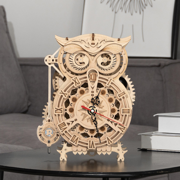 Конструктор Rokr 3D Годинник Сова 161 деталь (LK503) (6946785112900) - зображення 10