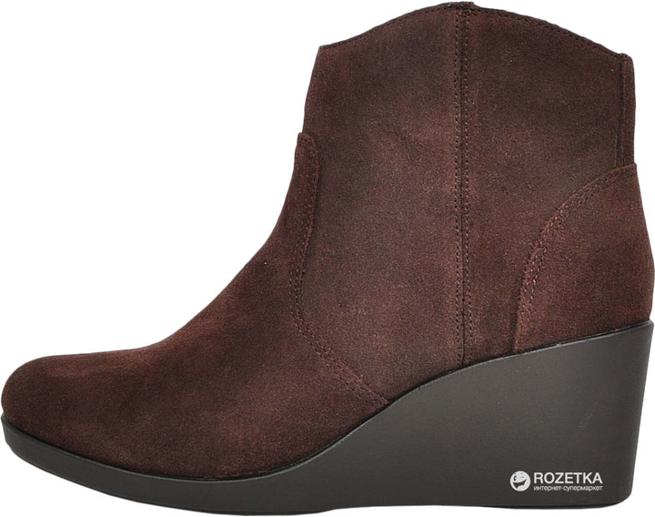 Crocs women's leigh on sale suede wedge boot