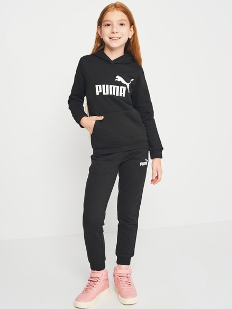 Młodzieżowe spodnie dresowe ocieplane polarowe dla dziewczynki Puma Ess Sweatpants Fl Cl G 58703801 146-152 cm Czarne (4063697161276) - obraz 3