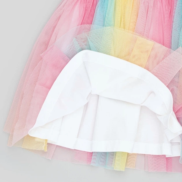 Sukienka dziecięca dla dziewczynki tęczowa Chicco 09000354000000 86 cm Biała (8059609412372) - obraz 5