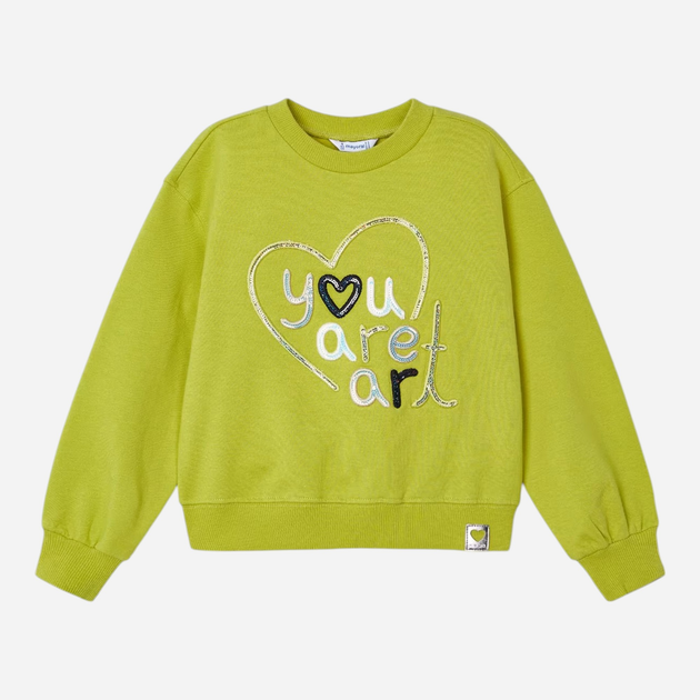 Bluza bez kaptura dziecięca dla dziewczynki Mayoral 4.479-61 98 cm Seledynowa (8445865466721) - obraz 4