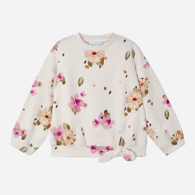 Bluza bez kaptura dziecięca dla dziewczynki Mayoral 4.481-10 110 cm Beżowa (8445865467223) - obraz 4