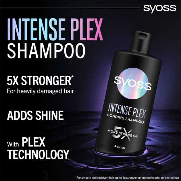Шампунь Syoss Intense Plex для сильно пошкодженого волосся 440 мл (9000101731460) - зображення 4