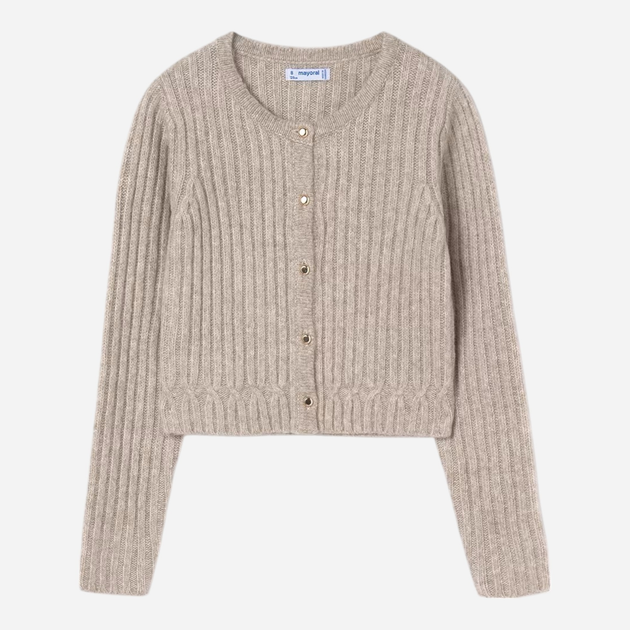 Sweter rozpinany młodzieżowy dziewczęcy Mayoral 7.312-85 152 cm Beżowy (8445865505079) - obraz 4