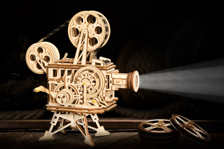 Model Drewniany Rokr 3D Projektor filmowy166 elementów (LK601) (6946785165098) - obraz 3