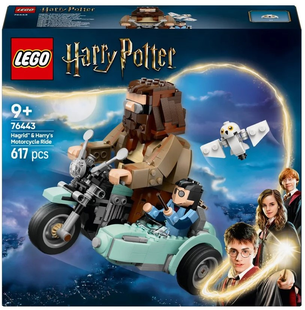 Zestaw klocków LEGO Harry Potter Przejażdżka motocyklowa Hagrida i Harry’ego 617 elementów (76443) - obraz 1