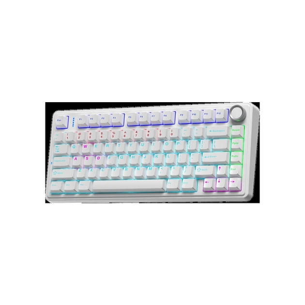 Клавіатура Aula F75 keycap KRGD Blue USB UA White (6948391202839) - Фото 3 Клавіатура Aula F75 keycap KRGD Blue USB UA White (6948391202839) - зображення 3