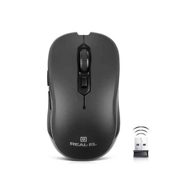 Мышка REAL-EL RM-331W Wireless Black (EL123200044) - Фото 4 Мышка REAL-EL RM-331W Wireless Black (EL123200044) - изображение 4