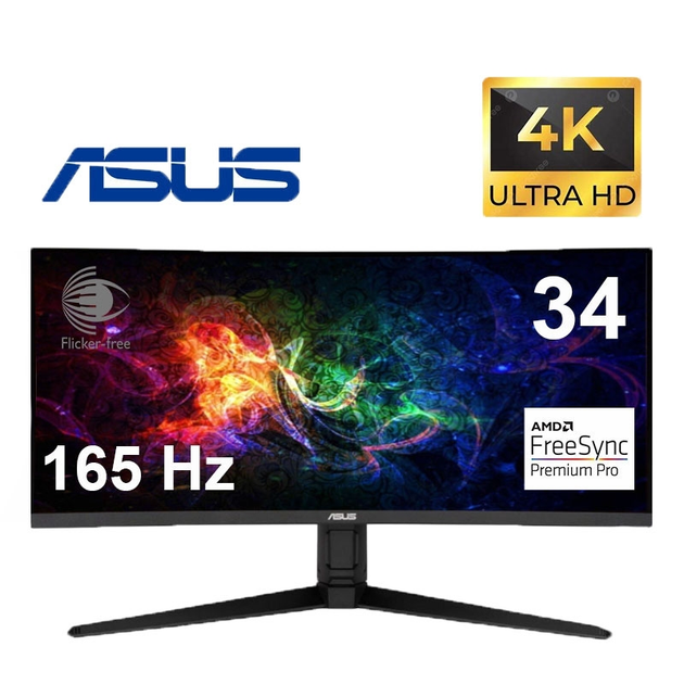 Монитор ASUS VG34VQL1B изогнутый VA 3440x1440 3K Ultra WQHD 34" / 4W ...