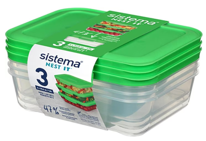 Набір контейнерів Sistema Meal Prep 1  л 3 шт (9414202591234) - зображення 1