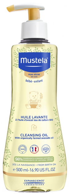 Olejek oczyszczający Mustela Bebe 500 ml (3504105034290) - obraz 1