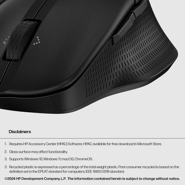 Миша бездротова HP 480 Comfort Black (8T6M3AA) - Фото 7 Миша бездротова HP 480 Comfort Black (8T6M3AA) - зображення 7