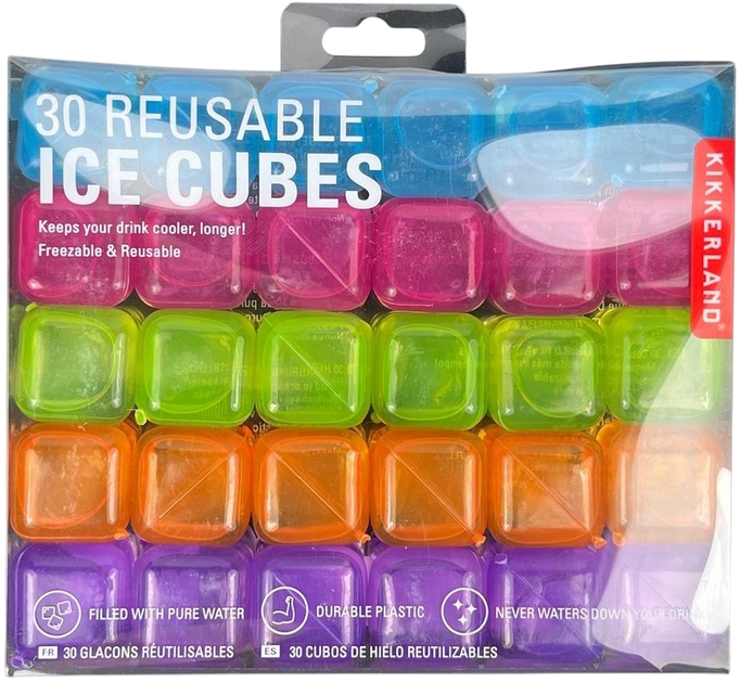 Foremki do lodu Kikkerland Reusable Ice Cubes 30 szt. (0612615084230) - obraz 3