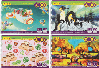 Альбом для малювання 30арк. на пружині ZiBi KIDS Line 1441 (12) /ZB.1441/ - изображение 3