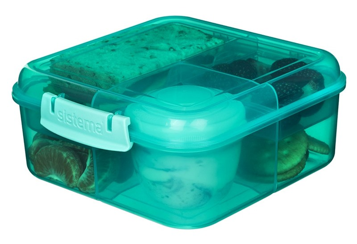 Pojemnik na lunch Sistema Bento Cube Lunch 1.25 L zielony (5744001131350) - obraz 2