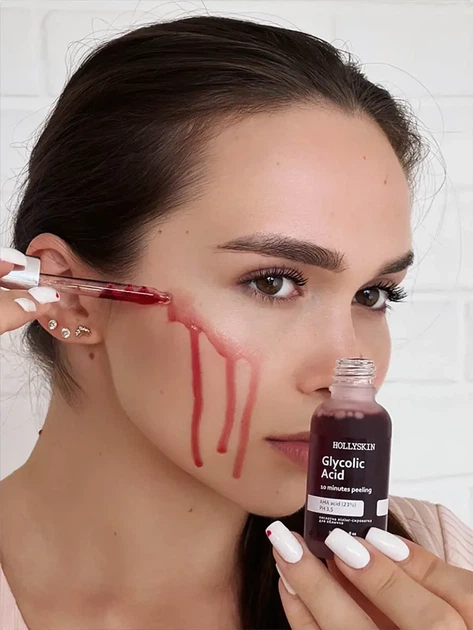 Кислотная сыворотка-пилинг для лица HOLLYSKIN Glycolic Acid 30мл - изображение 5