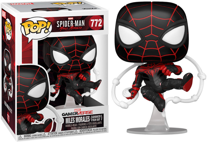 Figurka Funko Pop! Marvel Spiderman Miles Morales Advanced Tech Suit 9 cm (889698546935) - obraz 2