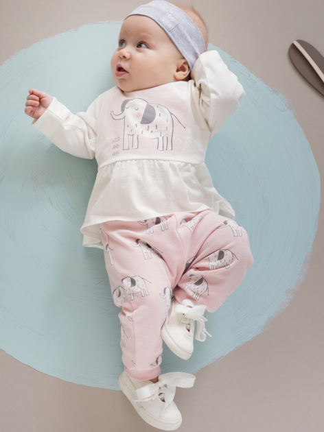 Дитяча туніка для дівчинки Pinokio Wild Animals Tunic 68 см Біла (5901033251641 ) - зображення 3