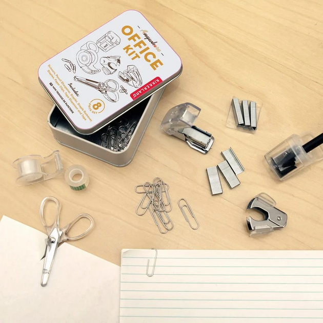Zestaw artykułów biurowych Kikkerland Stationery Tin 8 szt. (0612615118768)   - obraz 4
