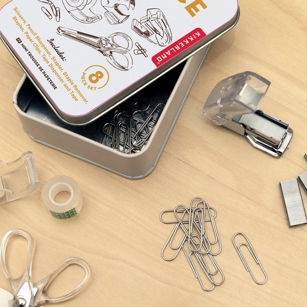 Zestaw artykułów biurowych Kikkerland Stationery Tin 8 szt. (0612615118768)   - obraz 5