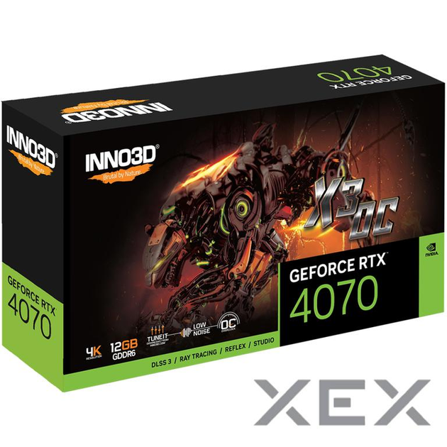 Видеокарта INNO3D GeForce RTX 4070 GDDR6 X3 OC (N40703-12D6X-179052L) - изображение 2