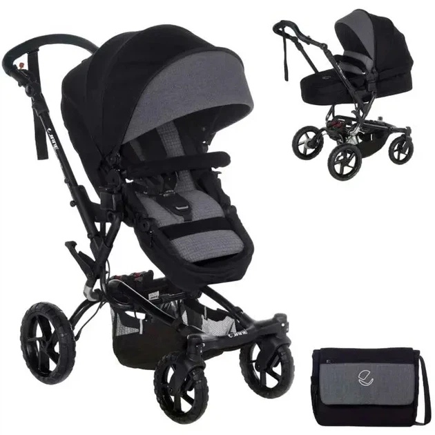 Коляска-трансформер JANE CROSSWALK CONVERT, Jet Black, цвет серо-черный (5483/T34) - Фото 1 Коляска-трансформер JANE CROSSWALK CONVERT, Jet Black, цвет серо-черный (5483/T34) - изображение 1