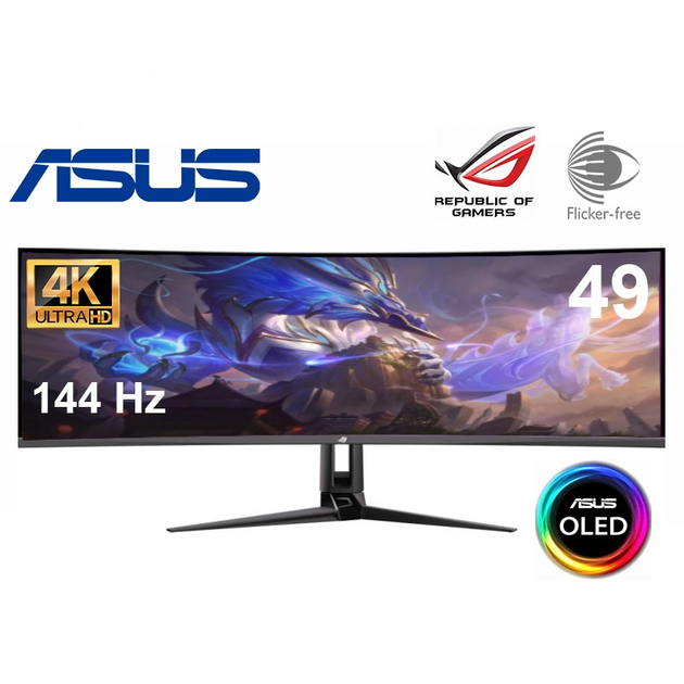 Монитор ASUS ROG Swift PG49WCD изогнутый OLED 5120x1440 5K DQHD 49" - изображение 1