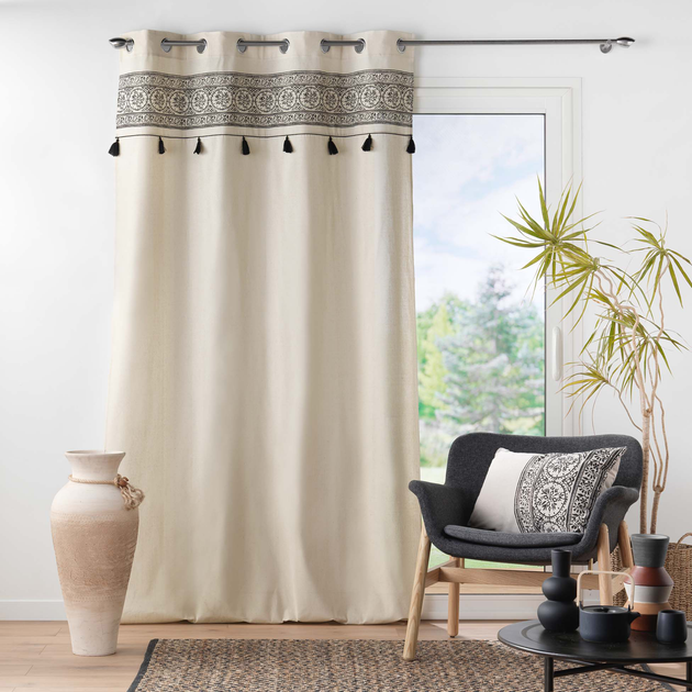 Poduszka dekoracyjna Douceur d'interieur Isalina 40 x 60 cm Czarna (3574386120159) - obraz 3