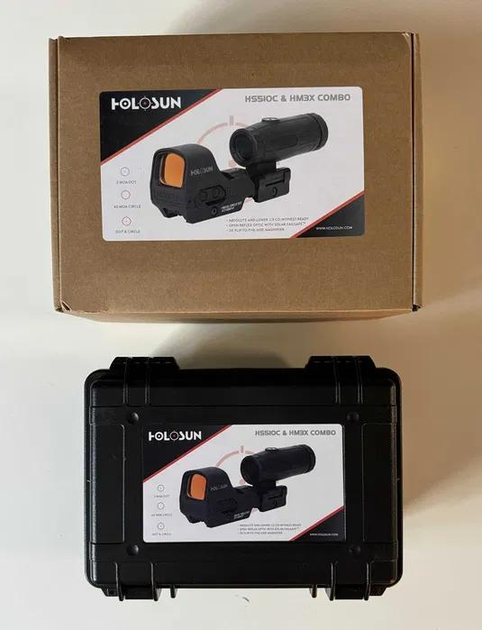 Комплект коллиматор + магнифер Holosun HS510C & HM3X Combo - зображення 2