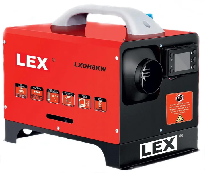 Обігрівач автономний дизельний LEX LXOH8KW 8 кВт 12V/220V - зображення 1