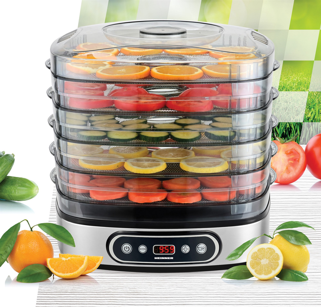 Сушилка для овощей и фруктов HEINNER HFD-K380SSBK - изображение 4