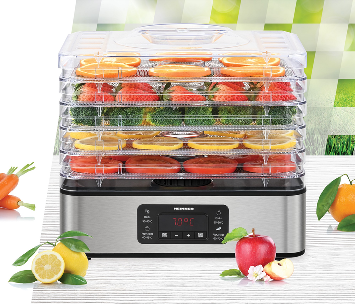 Сушилка для овощей и фруктов HEINNER HFD-K400SS - изображение 5