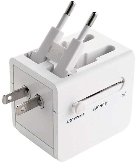 Adapter podróżny Kikkerland World Travel Adapter White (0612615123045) - obraz 2