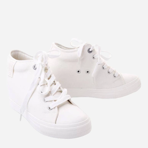 Sneakersy damskie na koturnie Big Star LL274035 37 Białe (5900714605766) - obraz 9