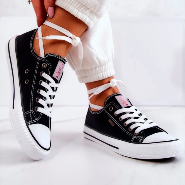 Trampki damskie materiałowe do kostki Cross Jeans JJ2R4011C 39 Czarne (8697319243918) - obraz 3