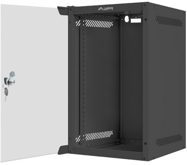 Серверна підвісна шафа Lanberg WF10 10" 9U 280x310 Black (WF10-2309-10B) - зображення 4