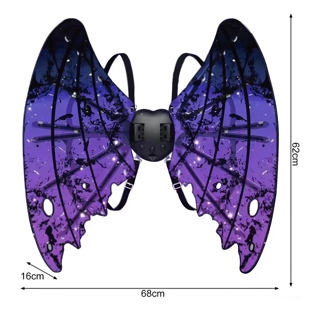 Рухомі електричні крила для дітей RIAS Shadow Angel №3 з підсвічуванням Purple (3_05813) - Фото 3 Рухомі електричні крила для дітей RIAS Shadow Angel №3 з підсвічуванням Purple (3_05813) - зображення 3
