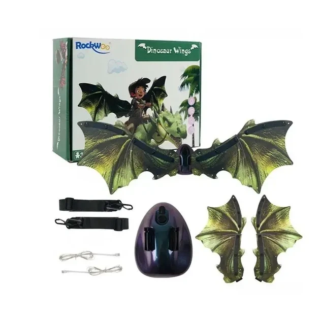 Рухомі електричні крила для дітей RIAS Shadow Angel №622 з підсвічуванням Black-Green (3_05814) - Фото 4 Рухомі електричні крила для дітей RIAS Shadow Angel №622 з підсвічуванням Black-Green (3_05814) - зображення 4