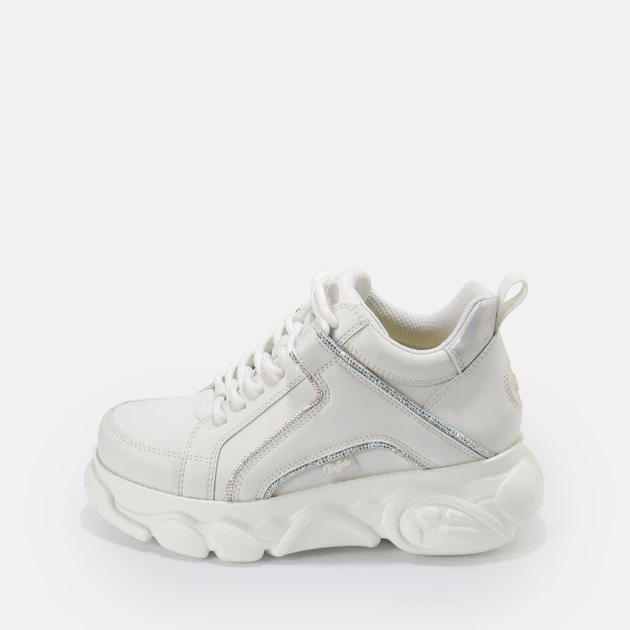 Sneakersy damskie na wysokiej platformie Buffalo Calzature 1630702 41 Biały/Srebrny (4061516514258) - obraz 3