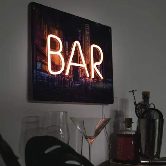 Декоративна неонова LED вивіска Fizz Creations Bar 42 x 29 см (5060949249040) - зображення 3