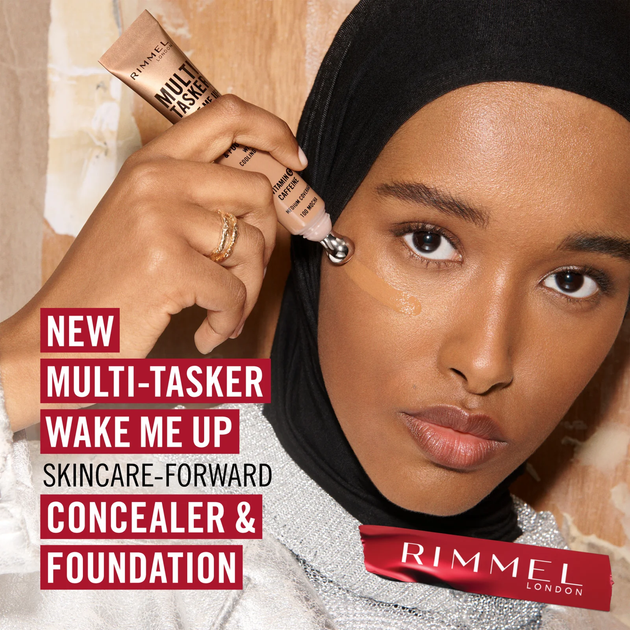 Тональна основа для обличчя Rimmel London Multitasker Wake Me Up Rose Honey 20 мл (3616305714886) - зображення 4