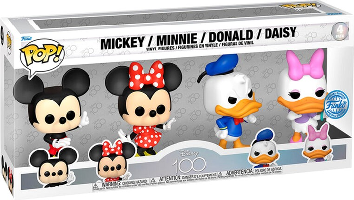 Набір фігурок Funko Pop! Disney 100th Anniversary Disney Classic Exclusive 4 шт (889698703390) - зображення 1